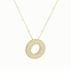 Golden Dainty Bubble Letter 26 A-Z Letter Necklace